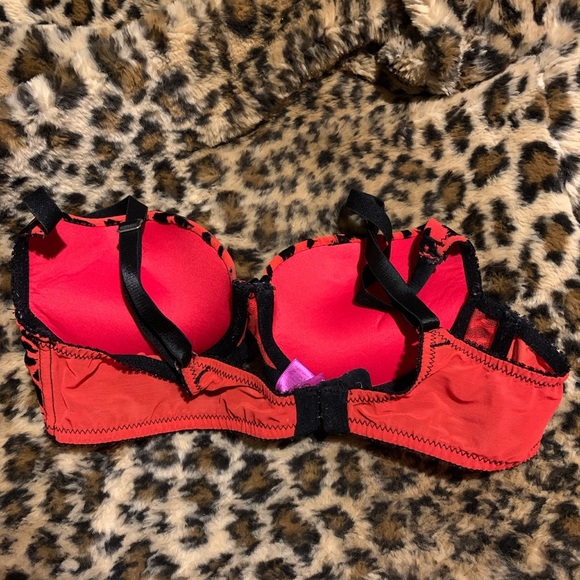 L’Agent / agent provocateur red leopard push-up bra 34B - Picture 3 of 4